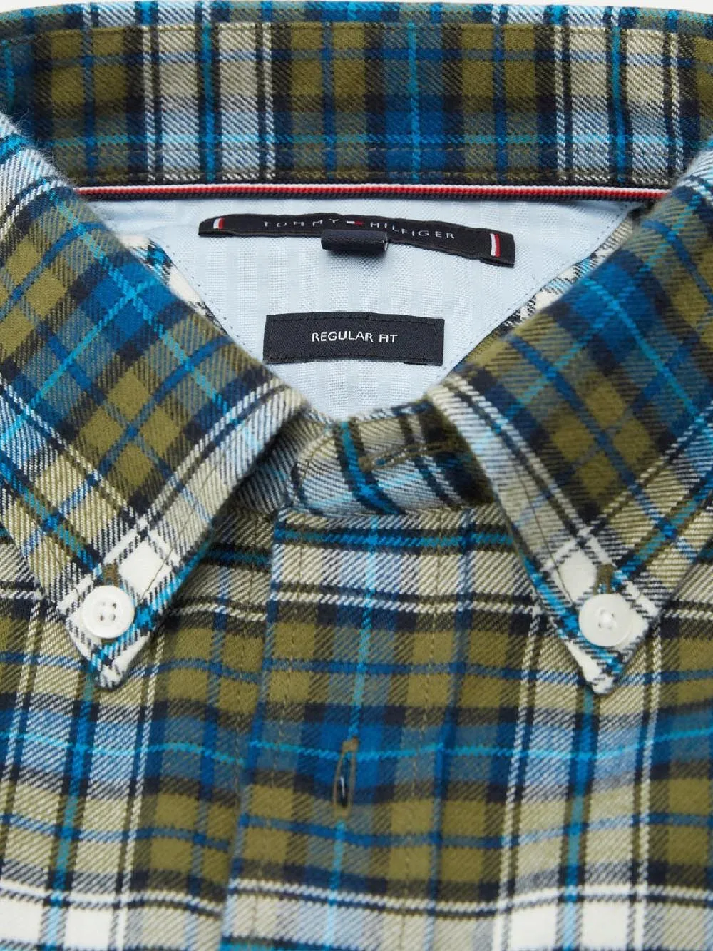 Tommy Hilfiger Camicia Uomo Brushed Tommy Tartan S Shirt Mw0mw32890 Verde