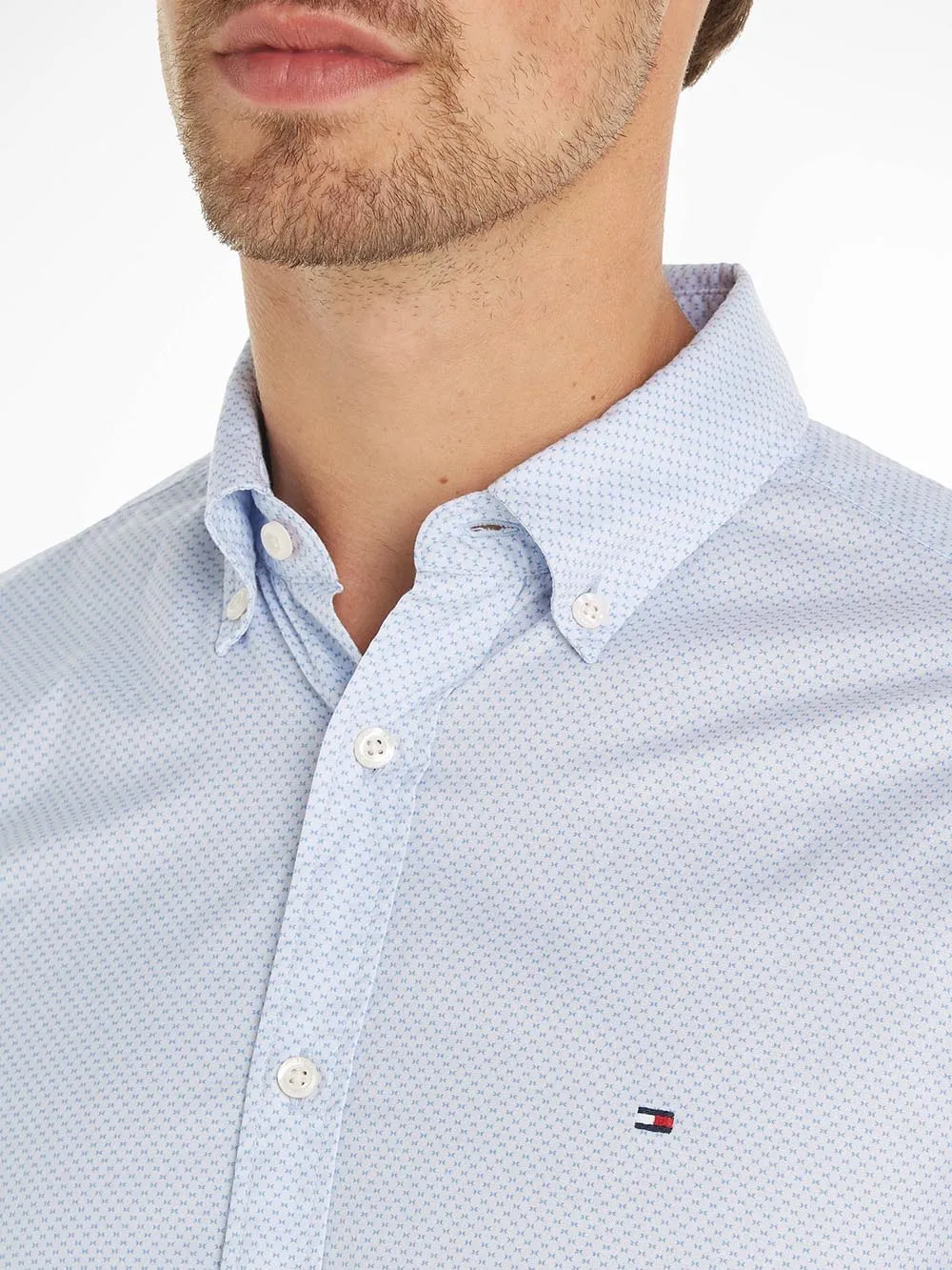 Tommy Hilfiger Camicia Uomo Celeste