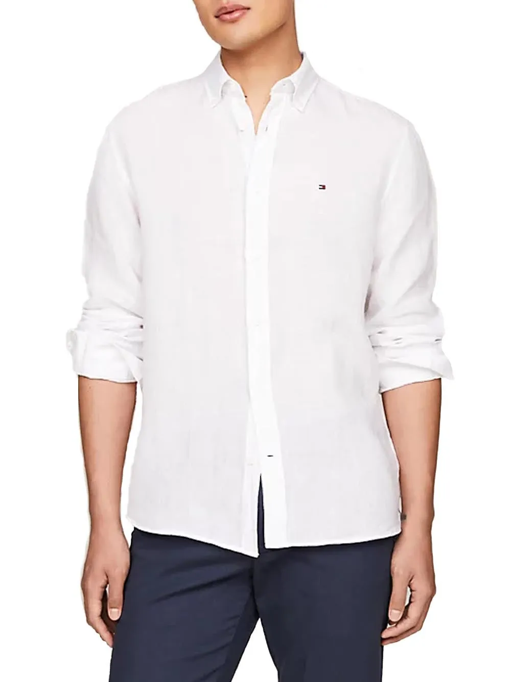 Tommy Hilfiger Camicia Uomo Mw0mw34602 Bianco