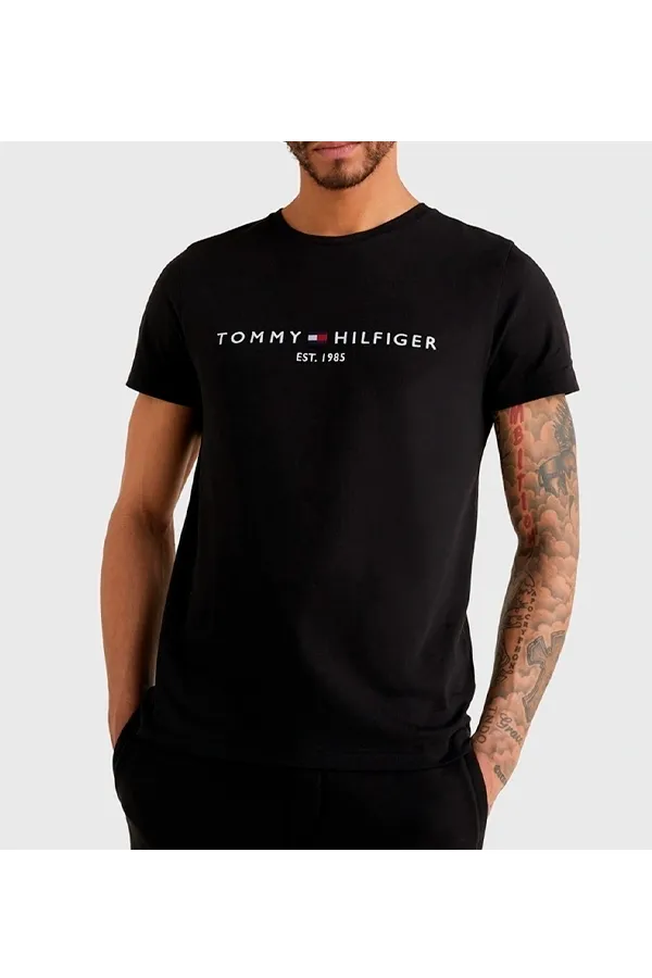 Tommy Hilfiger Organic Logo Tee Black