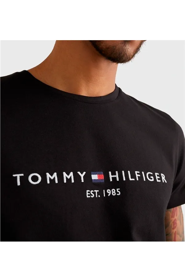 Tommy Hilfiger Organic Logo Tee Black