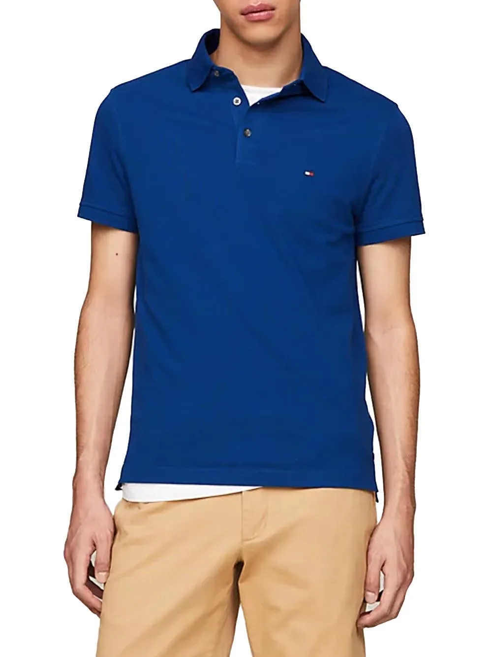 Tommy Hilfiger Polo Uomo Mw0mw17771 Bluette