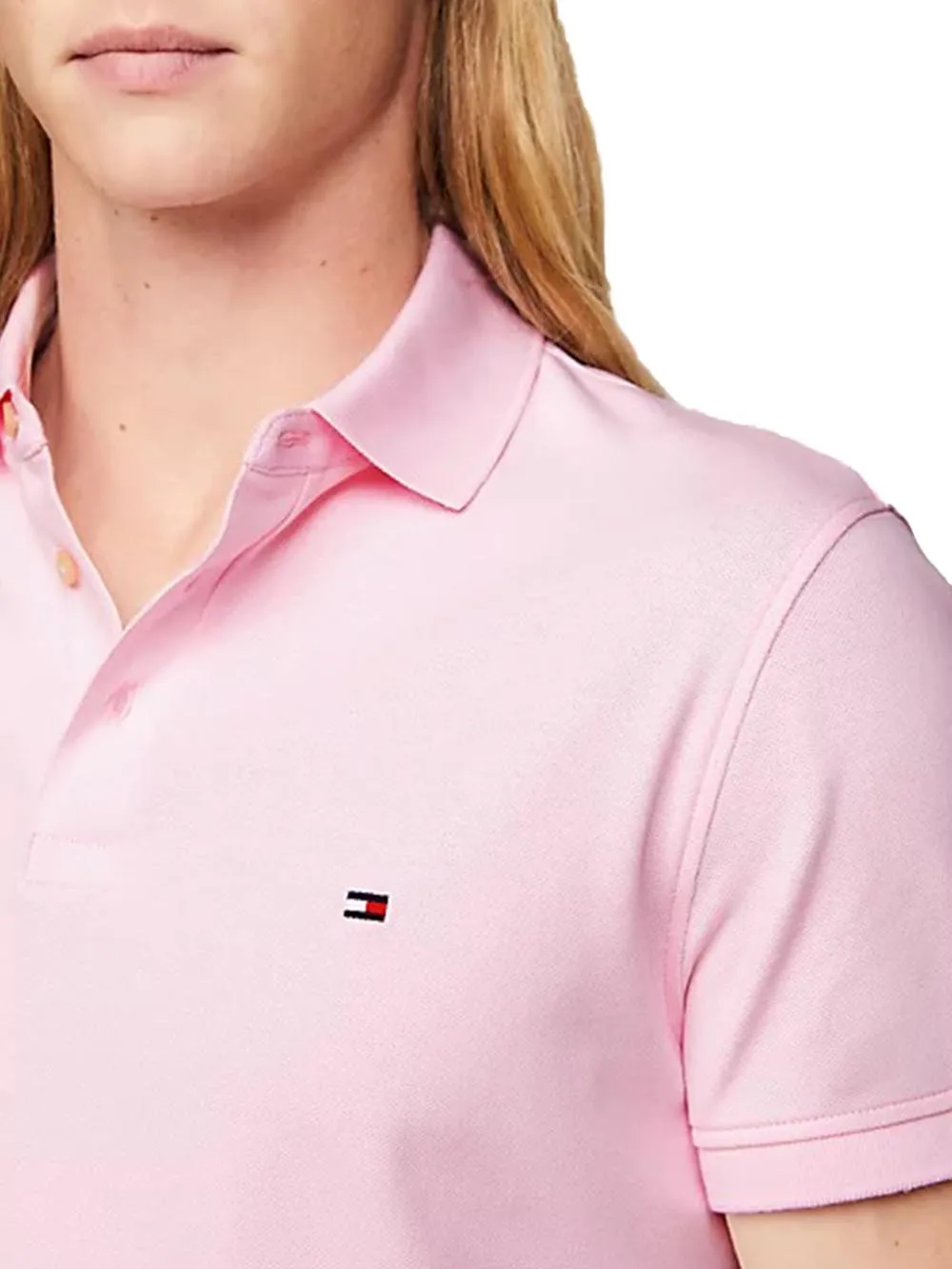 Tommy Hilfiger Polo Uomo Mw0mw17771 Rosa