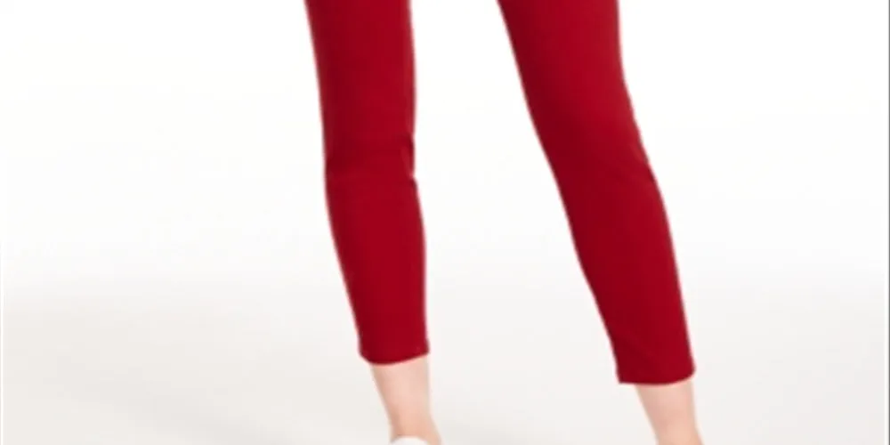 Tommy Hilfiger Women's Tribeca Skinny Cropped Jeans Red Size 6