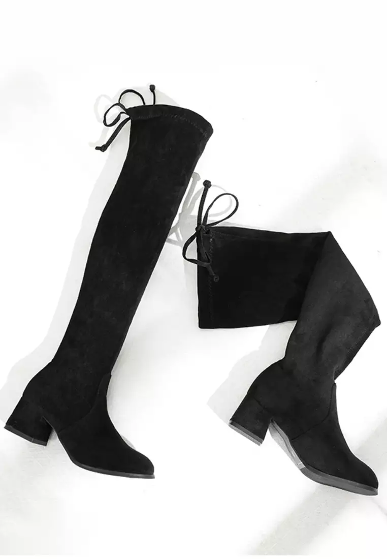 Twenty Eight Shoes VANSA 5cm Sheep Suede Over Knee Boot VSW-B18815