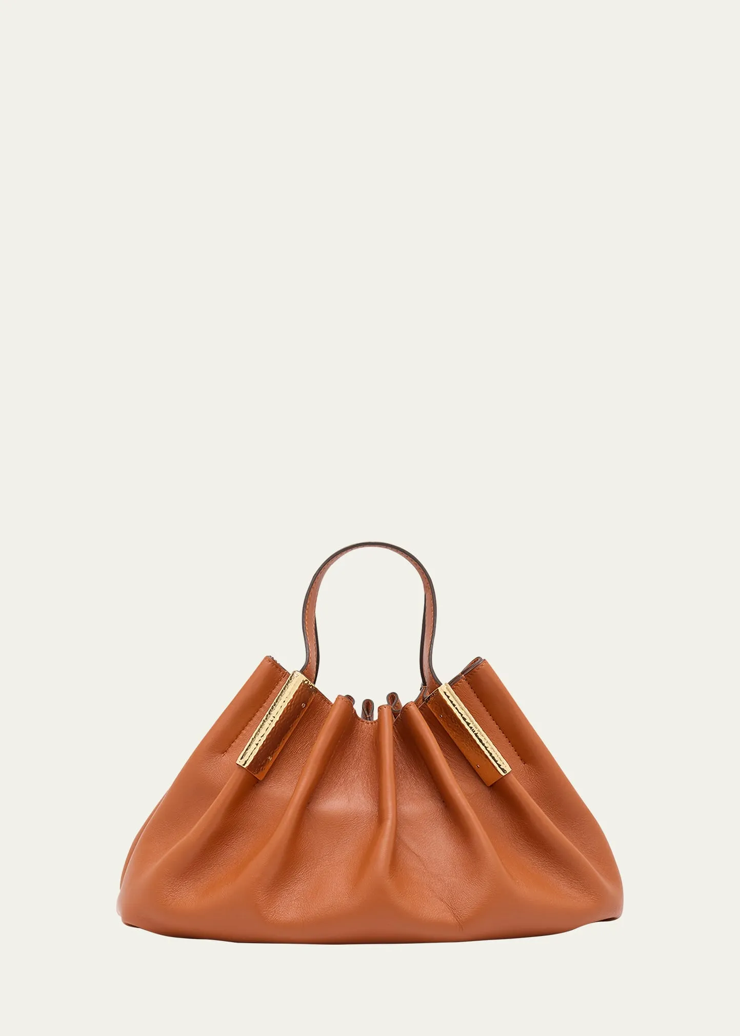 Ulla Johnson Isadora Mini Ruched Leather Tote Bag