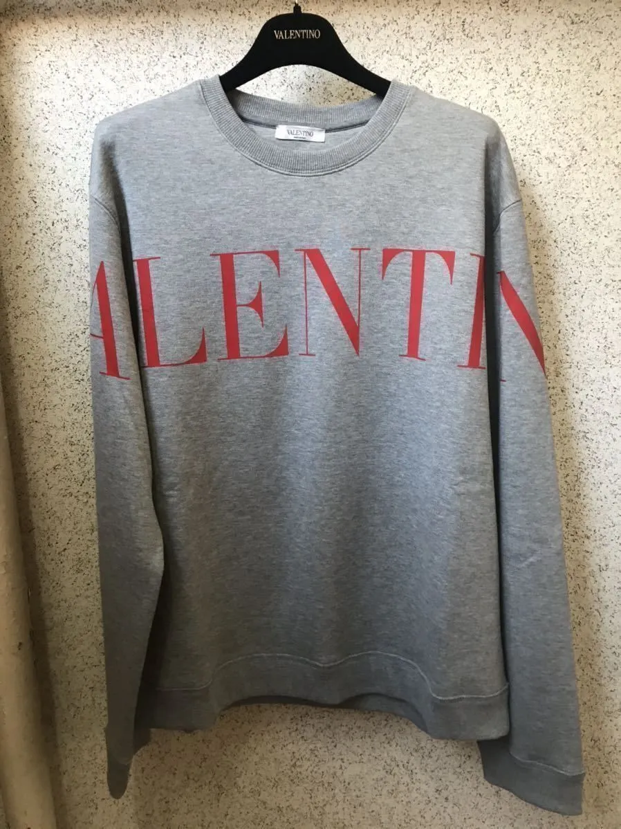 VALENTINO  |Pullovers Street Style Long Sleeves Cotton Luxury