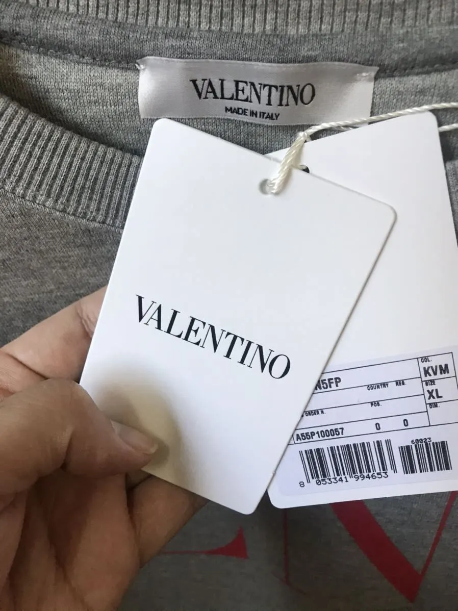 VALENTINO  |Pullovers Street Style Long Sleeves Cotton Luxury