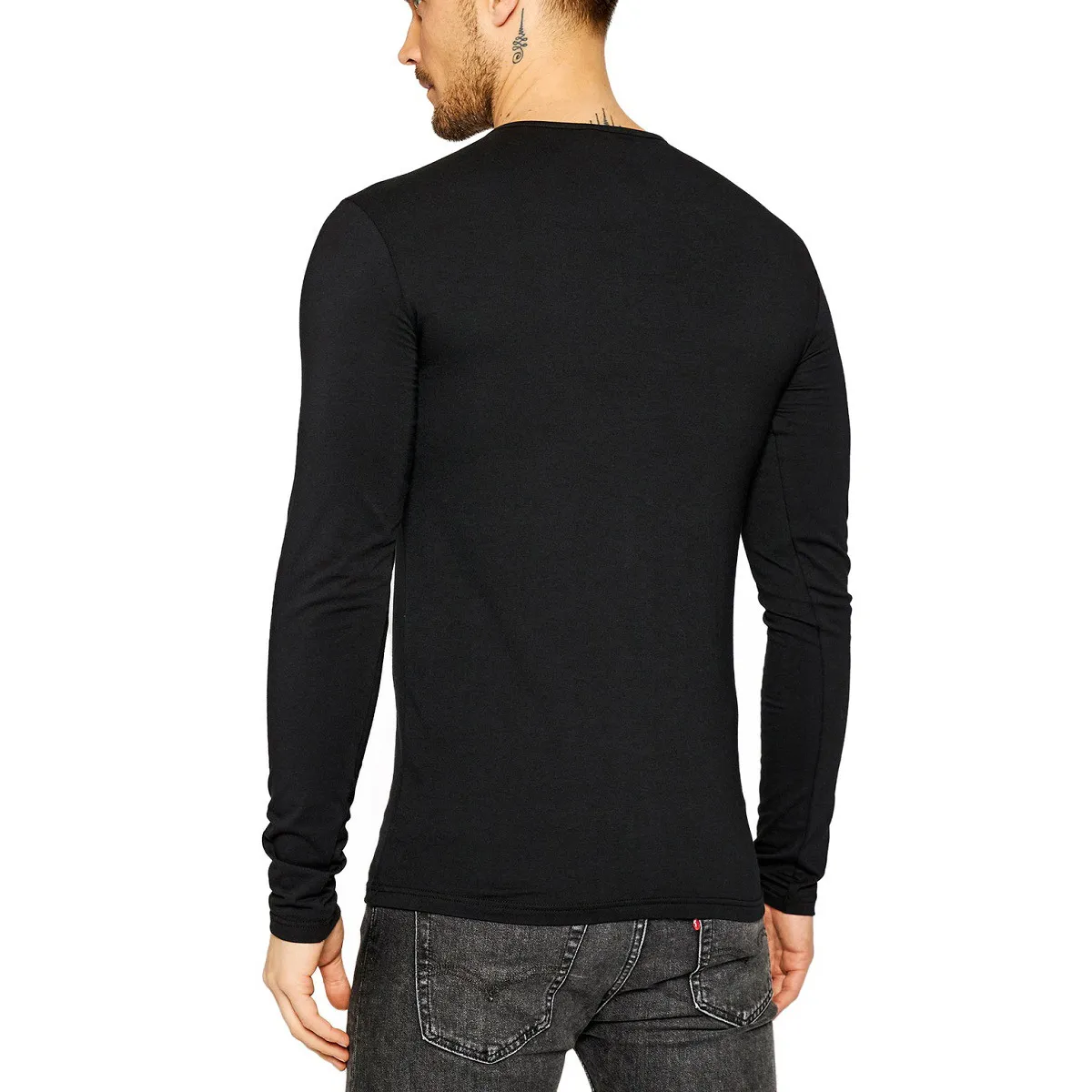 VERSACE  |Crew Neck Long Sleeves Cotton Long Sleeve T-shirt Logo