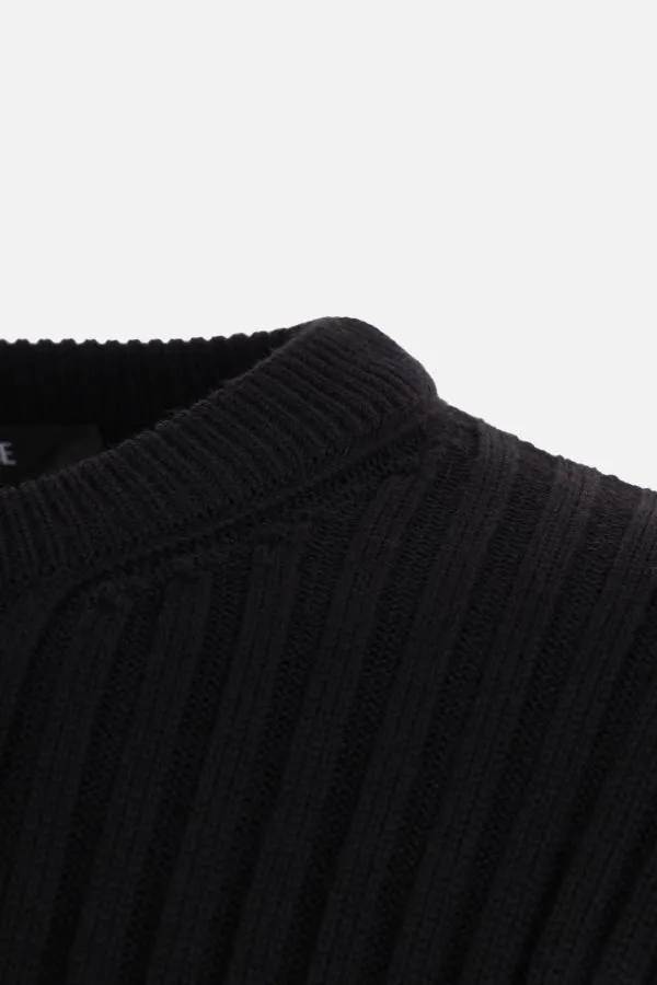 VERSACE  |Crew Neck Pullovers Wool Long Sleeves Plain Luxury Outlet