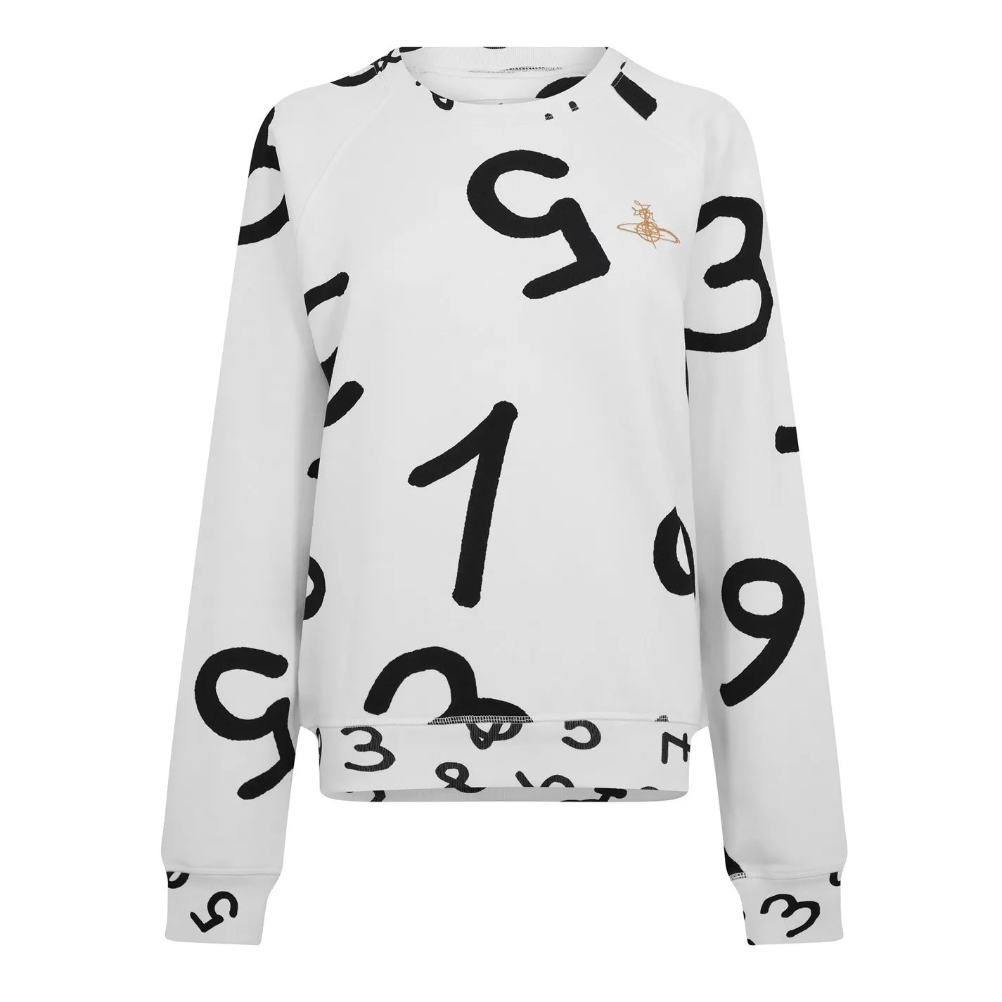 Vivienne Westwood  |Crew Neck Rib Long Sleeves Cotton Logo Hoodies & Sweatshirts