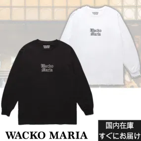 WACKO MARIA  |Crew Neck Long Sleeves Plain Cotton Long Sleeve T-shirt Logo