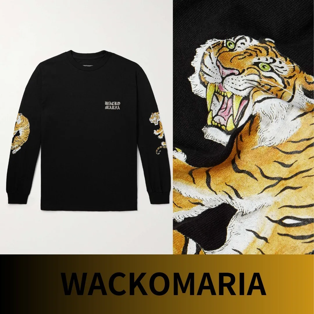 WACKO MARIA  |U-Neck Long Sleeves Cotton Long Sleeve T-shirt