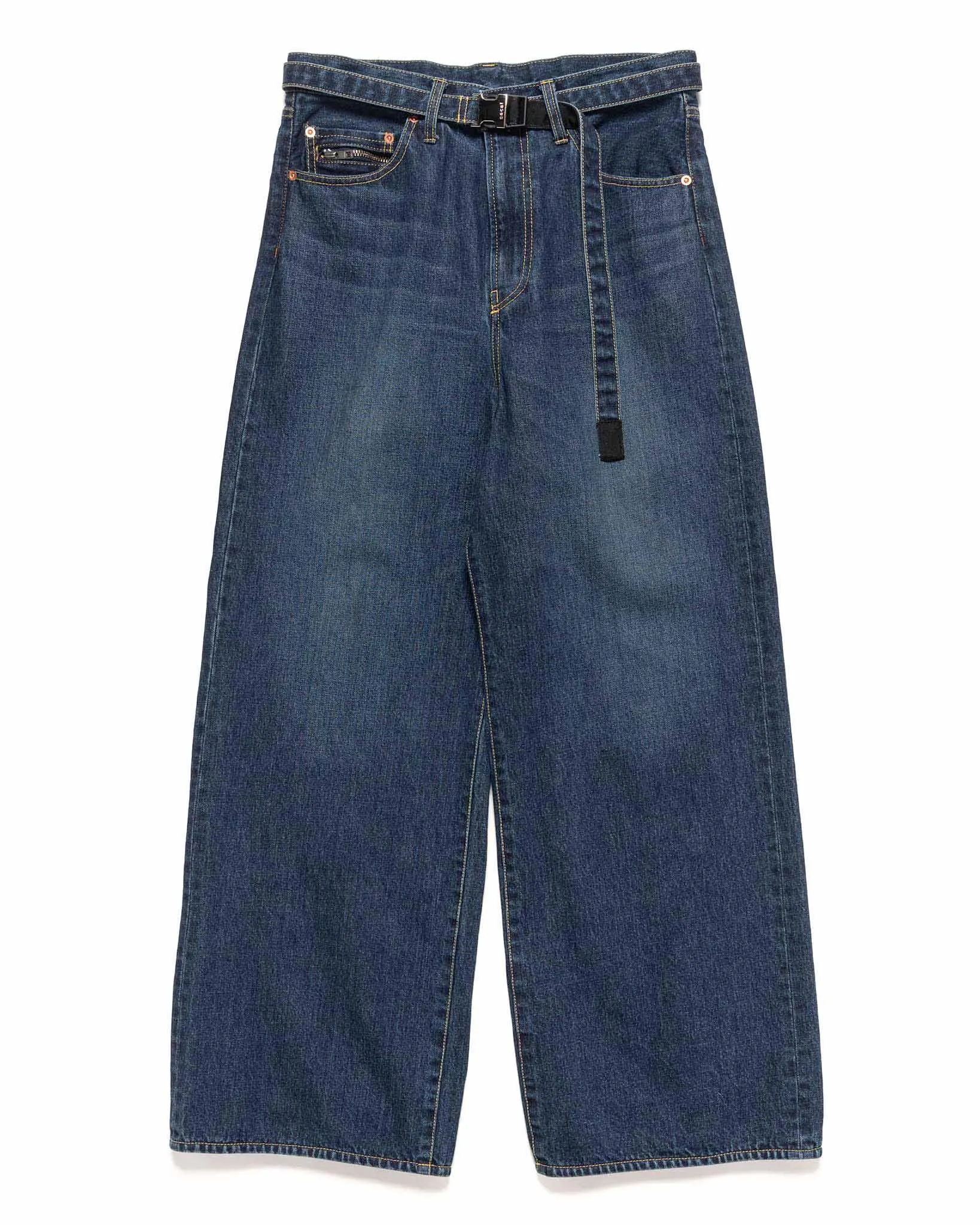 Wide Denim Pants Blue