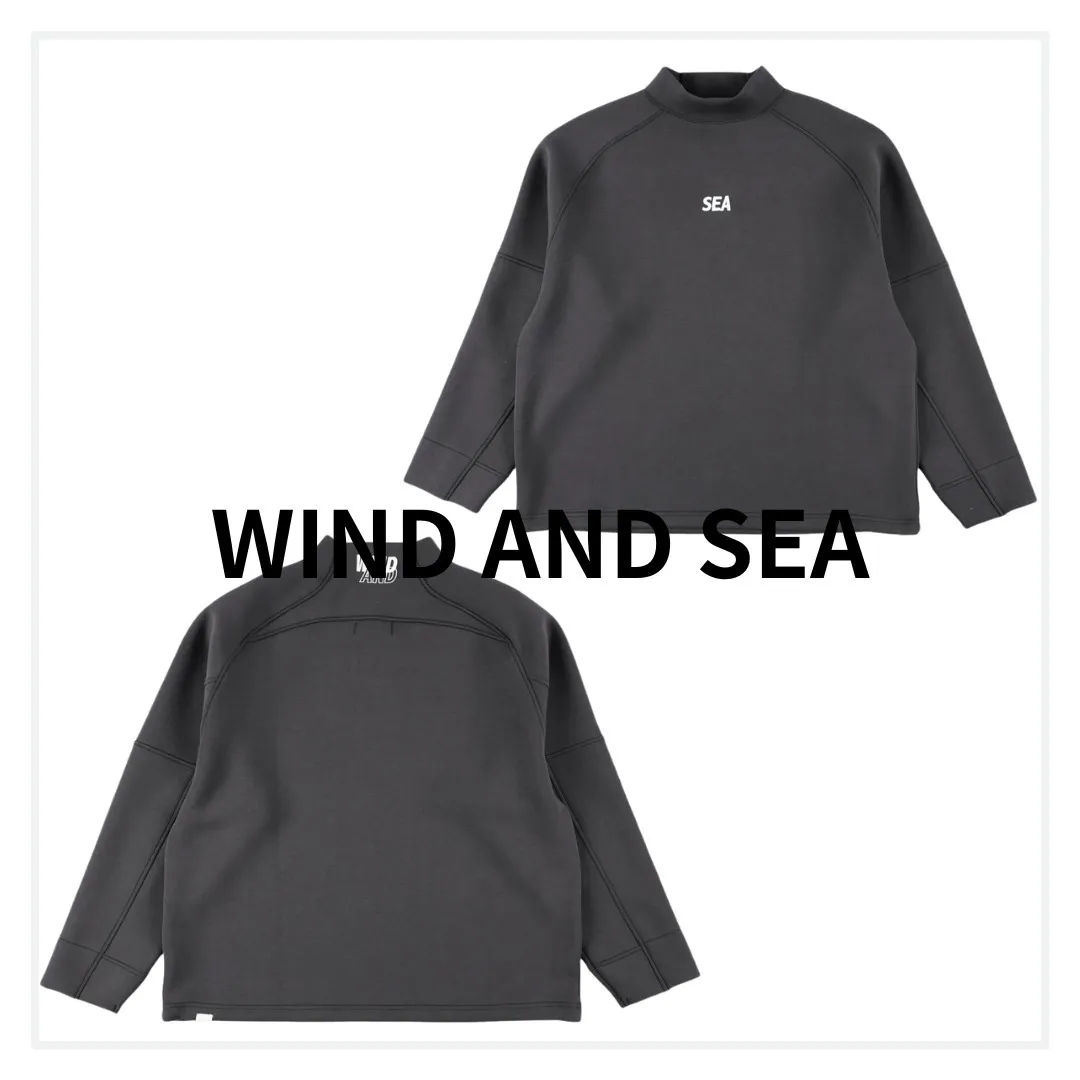 WIND AND SEA  |Unisex Long Sleeves Plain Long Sleeve T-shirt Logo