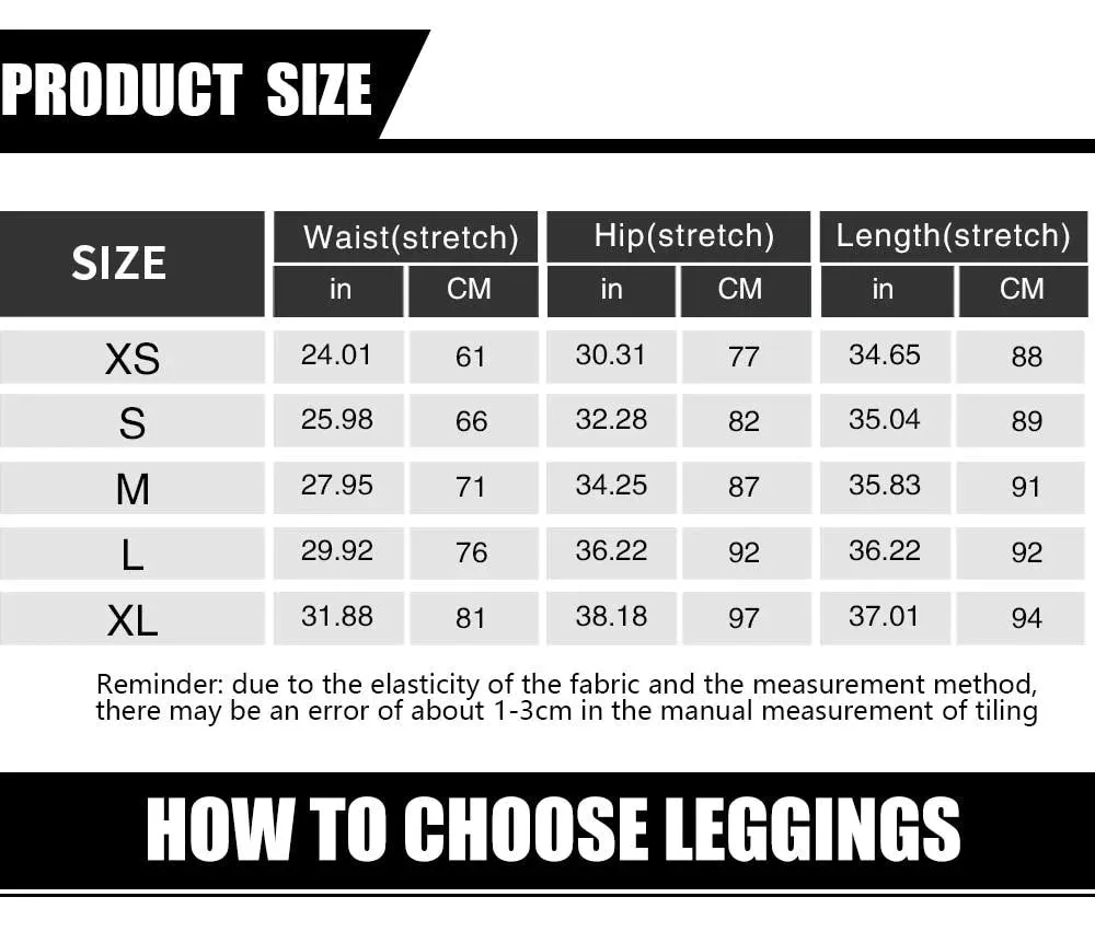 Women's Big Size Casual Compression High Waist Workout Fitness Leggings