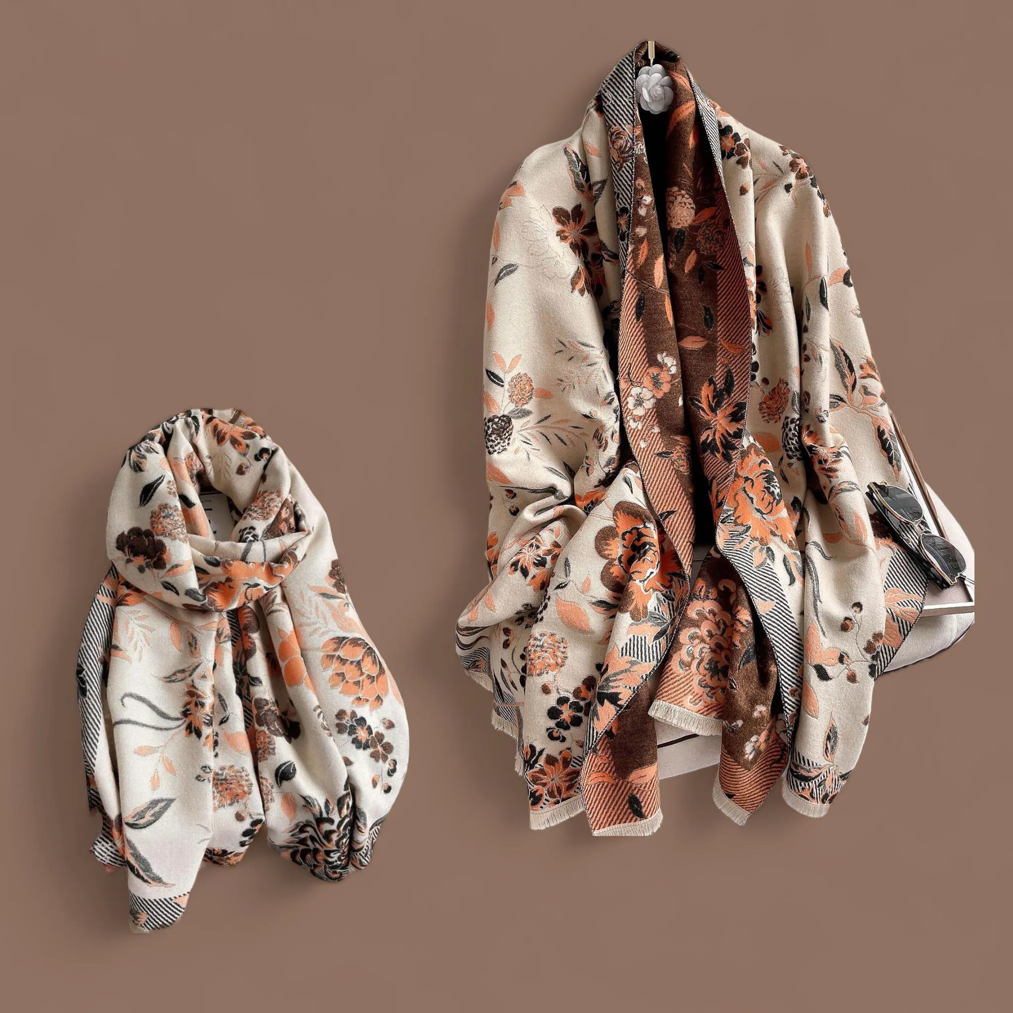 WRAP Warm Jacquard Shawl Scarf (Onhand)