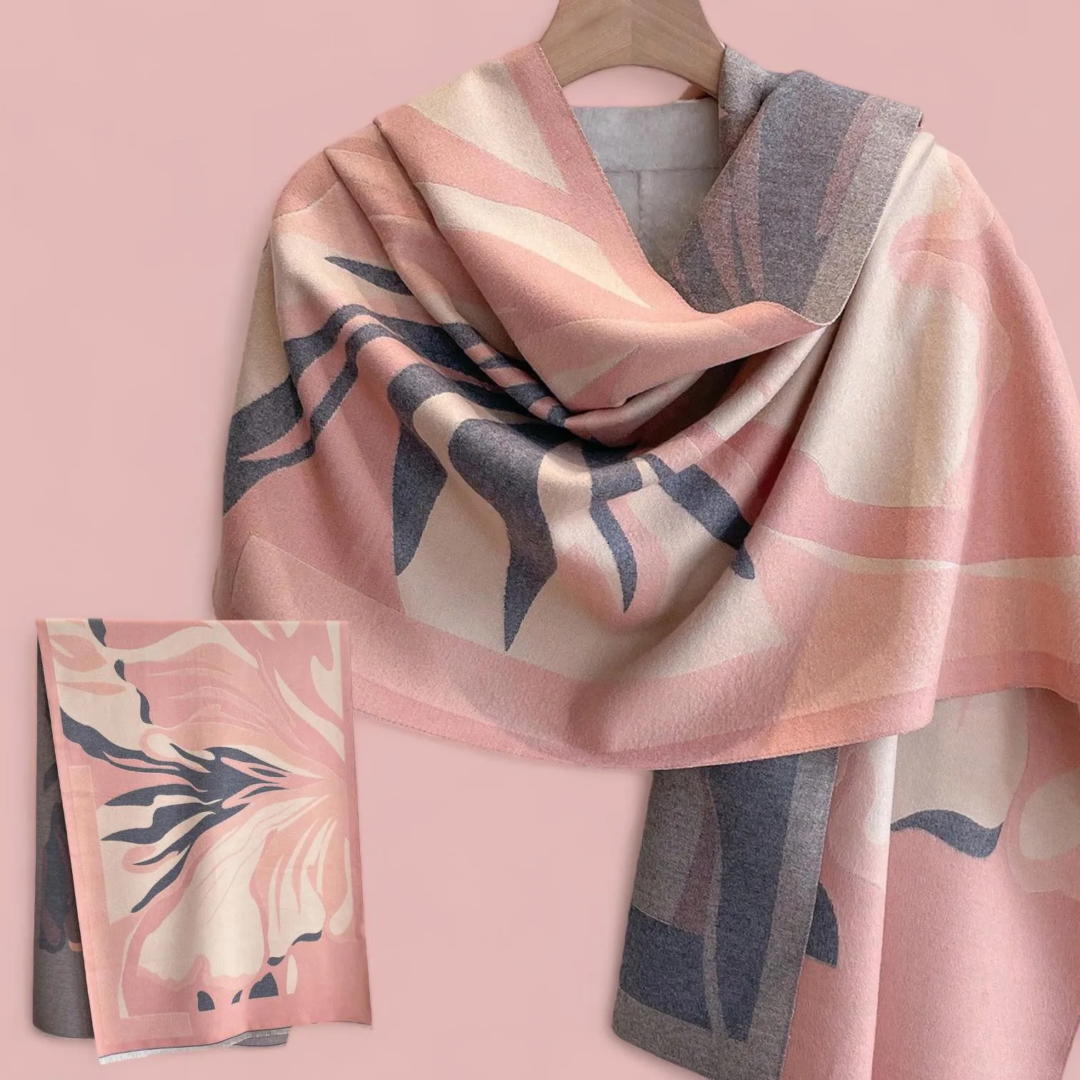 WRAP Warm Jacquard Shawl Scarf (Onhand)