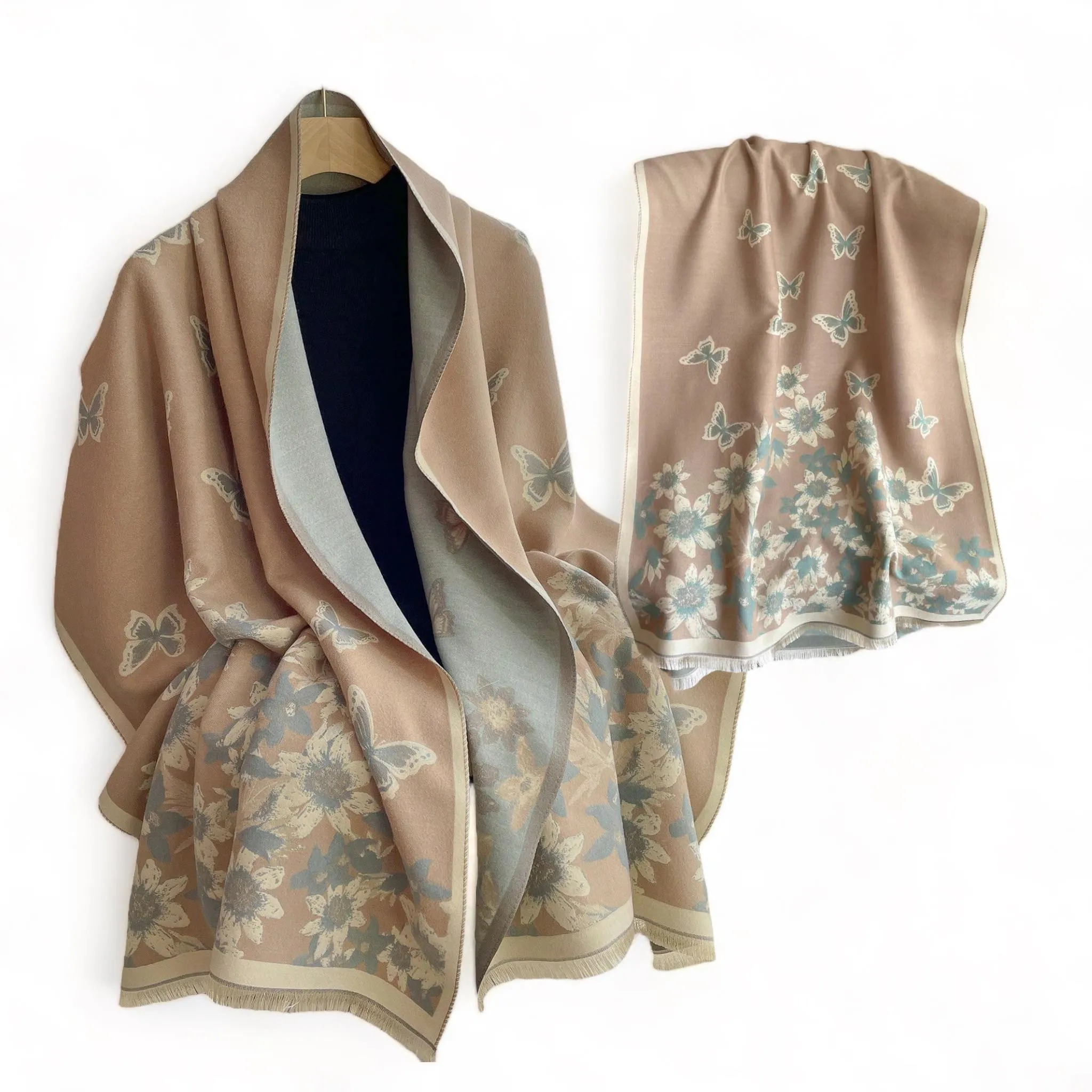 WRAP Warm Jacquard Shawl Scarf (Onhand)