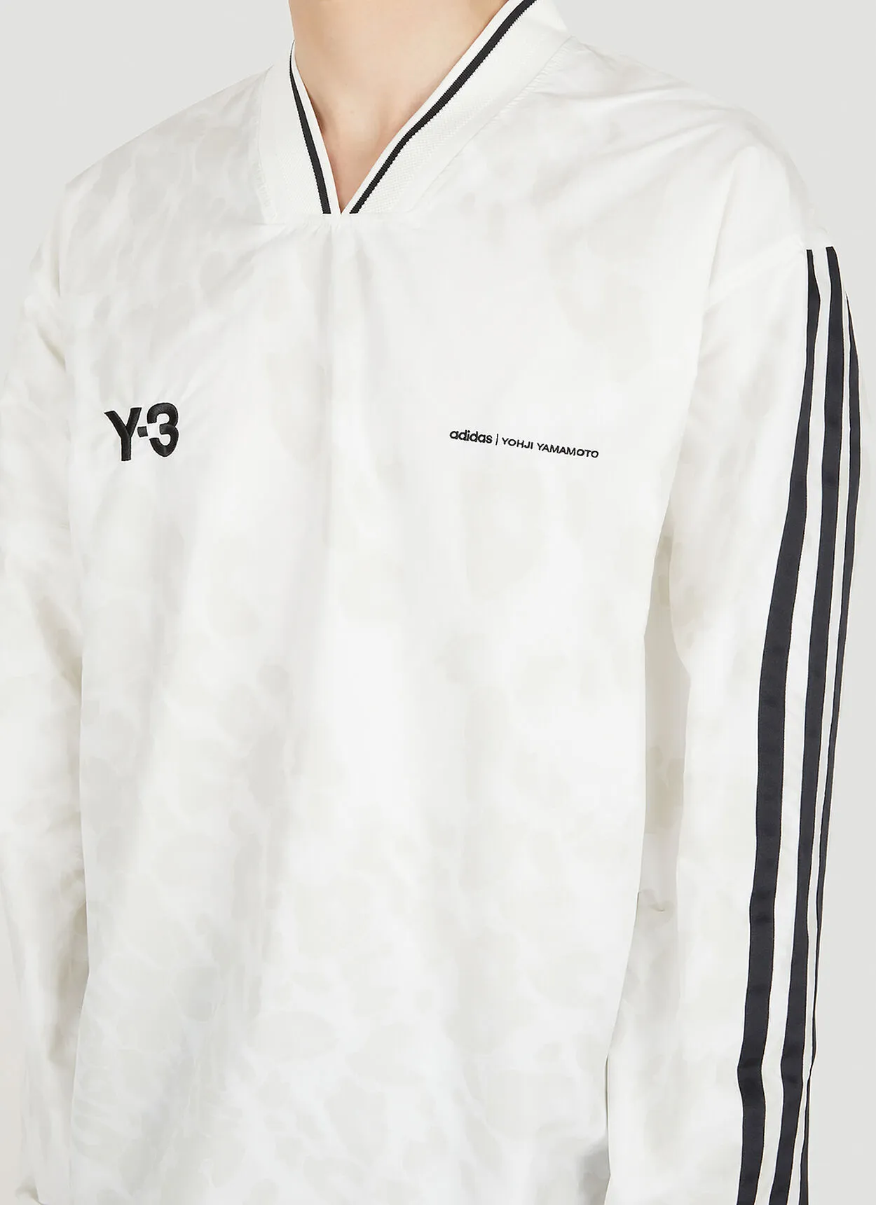 Y-3  |V-Neck Long Sleeves Long Sleeve T-shirt Logo Designers