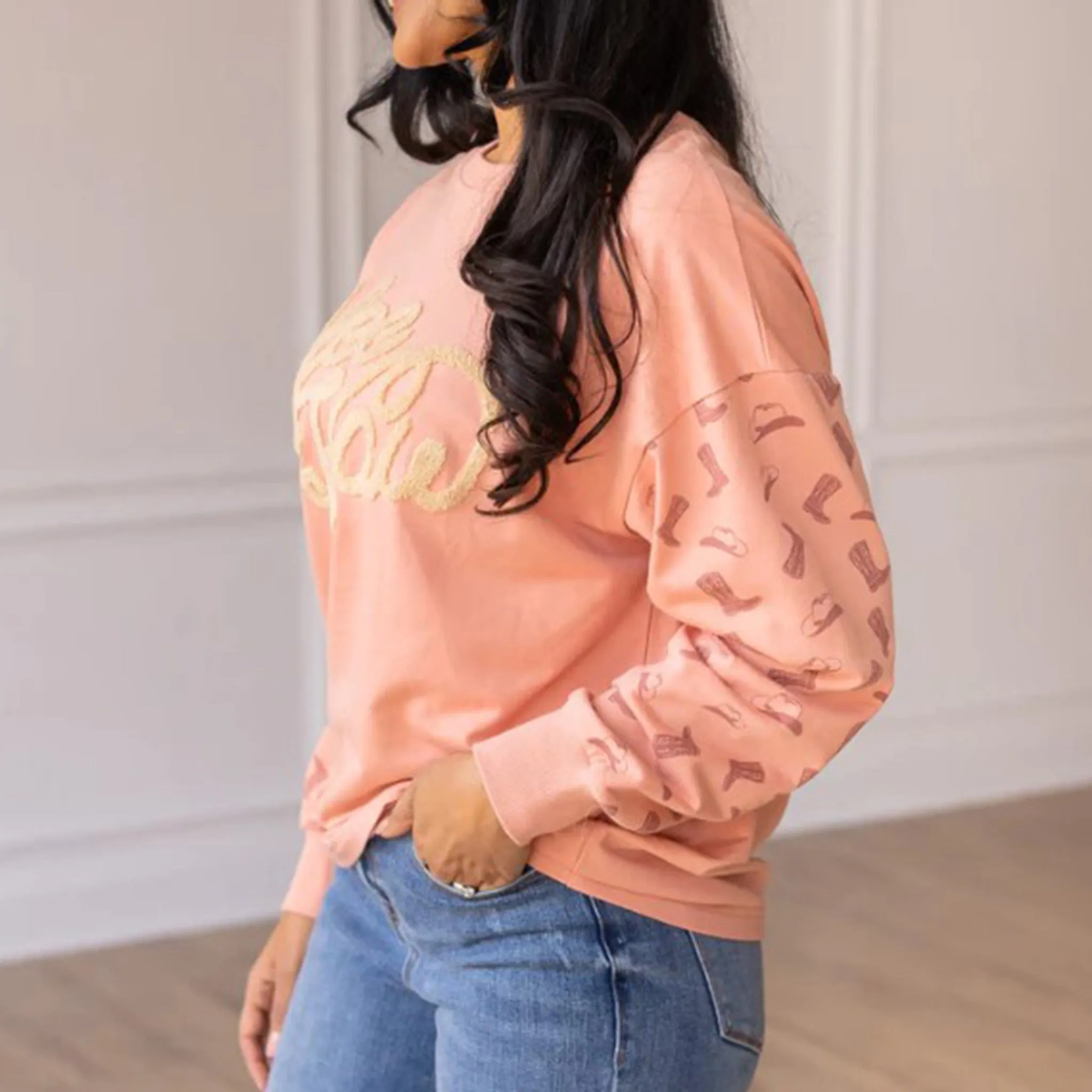 Yee Haw Blush Sweatshirt